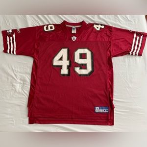 Vintage NFL San Francisco 49ers Reebok XL Jersey SF Niners Red Jersey #49